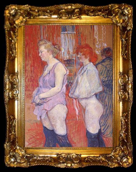 framed  Henri de toulouse-lautrec Rue des Moulins, ta009-2